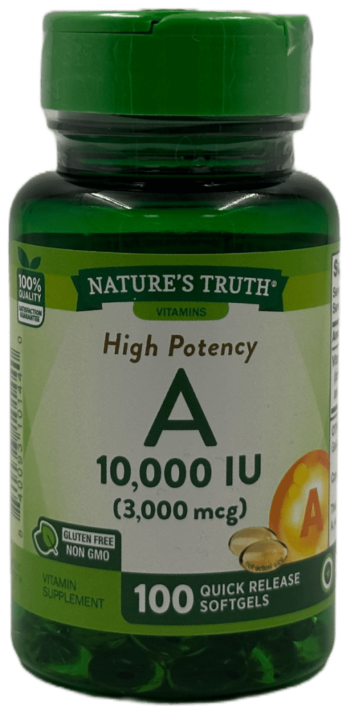 Nature's Truth High Potency - Vitamin A 3000mcg (10,000 IU) Softgels - 100 Ct