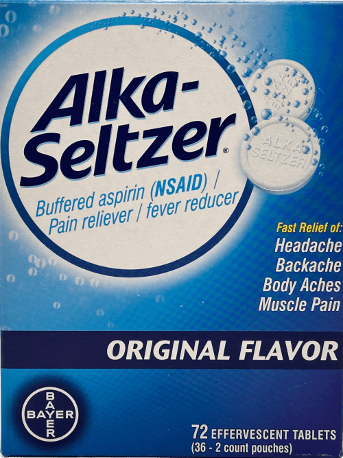 Alka Seltzer Original 72 Tablets: Fast Relief for 6+ Symptoms