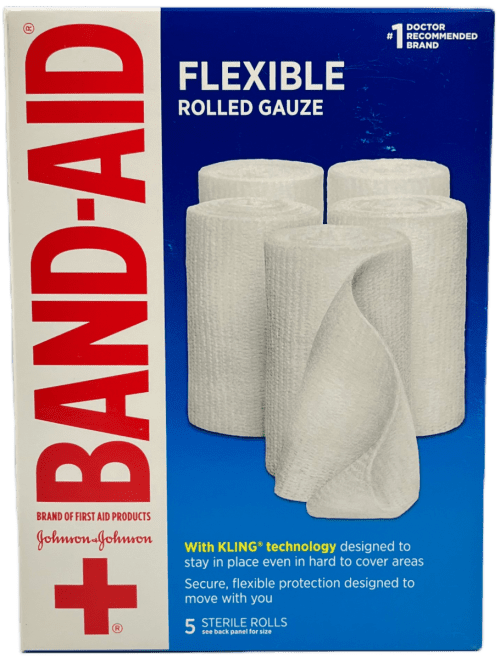 Band-Aid Flexible Rolled Gauze - 5 Sterile Rolls
