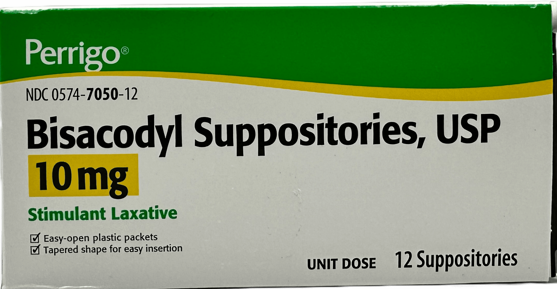 Bisacodyl Suppositories - USP 10mg - 12 Ct