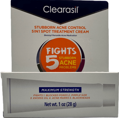 Clearasil Stubborn Acne Control 5 in1 Spot Treatment Cream - 1 OZ