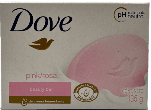Dove Pink Beauty Bar: 1/4 Moisturizing Cream for Soft Skin | 135g
