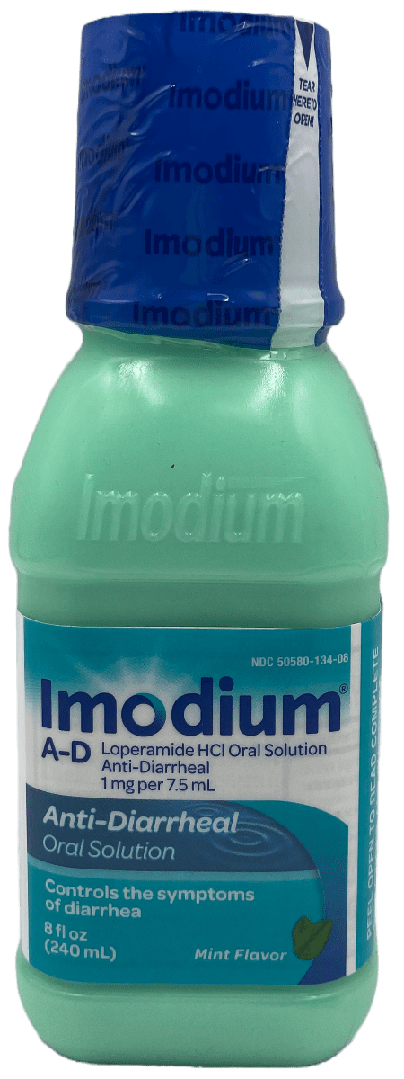 Imodium - Anti Diarrheal Oral Solution - Mint Flavor - 8 FL OZ