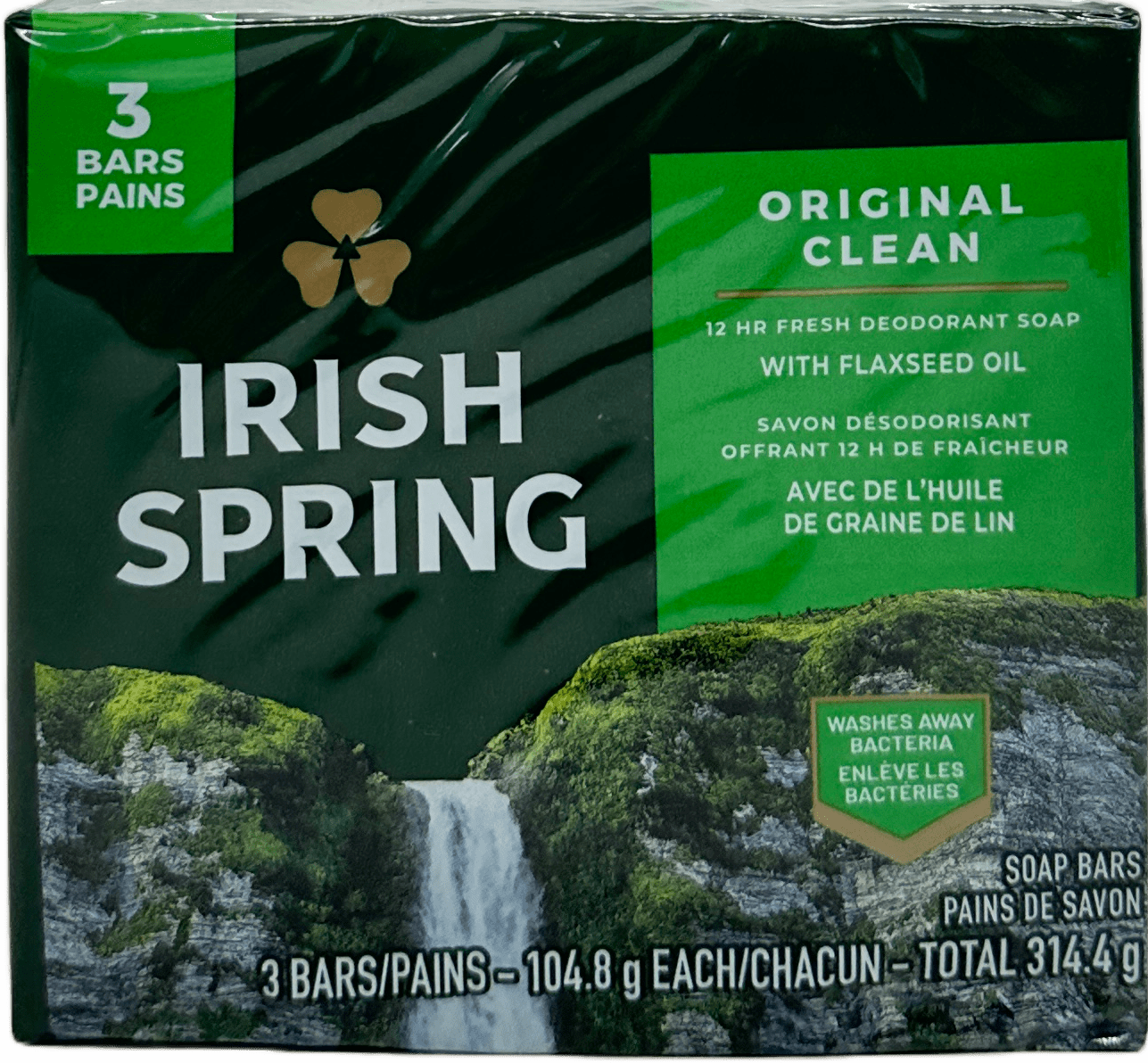 Irish Spring Original Clean Bar Soap - 3 Pack | 98% Natural