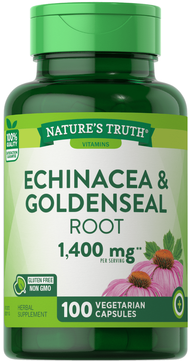 Nature's Truth Echinacea & Goldenseal Root - 100 Capsules