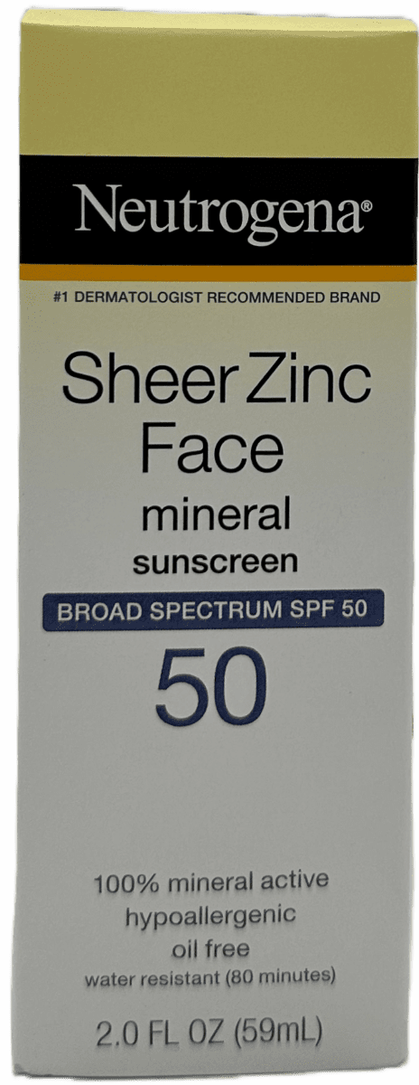 Neutrogena Sheer Zinc Face Mineral Sunscreen - SPF 50 - 2 FL OZ