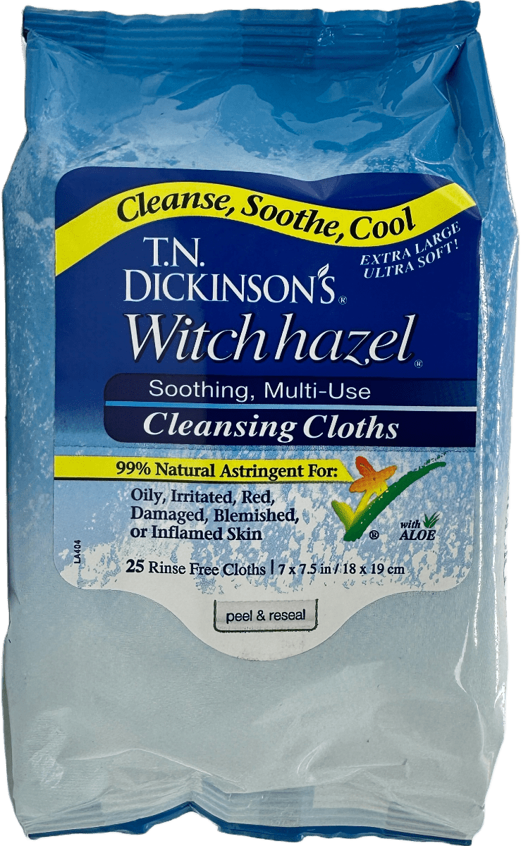 T.N. Dickinson's - Witch Hazel Soothing Multi-Use Cleansing Cloths - 25 Ct