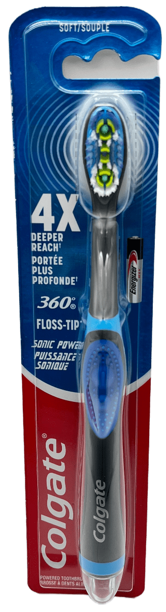 Colgate Powered Toothbrush - 360 Floss Tip - Soft - 1Ct