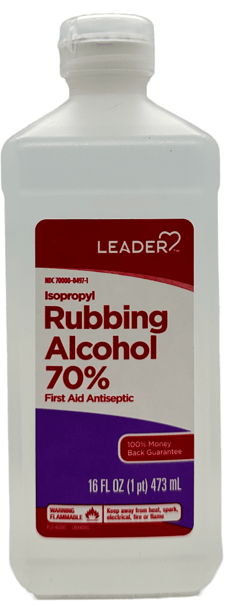 Leader Isopropyl Rubbing Alcohol 70% - 16 FL OZ